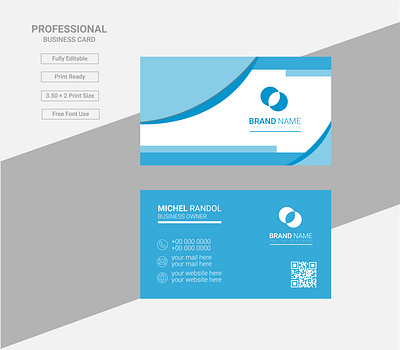 Modern Business Card Template Design print