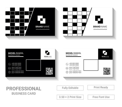 Modern Business Card Template Design print