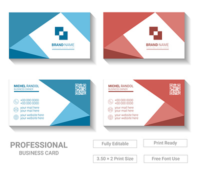 Modern Business Card Template Design print