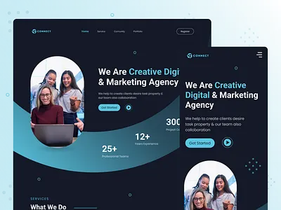 Digital Agency Landing Page Design agency landing page agency website landing page ui web design website design