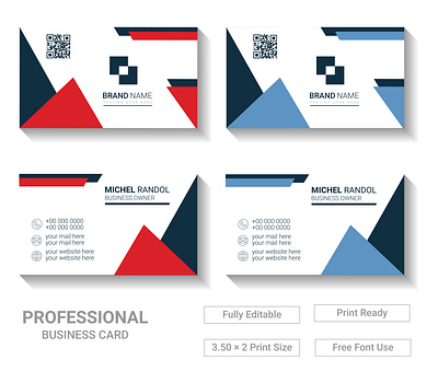 Modern Business Card Template Design print