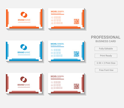 Modern Business Card Template Design print