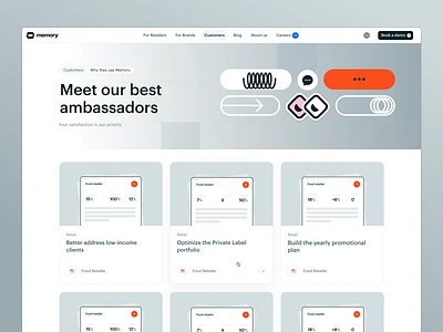 Customer Stories — Memory 💬 blog branding clean customer stories customers customers homepage design homepage list memory minimal post stories