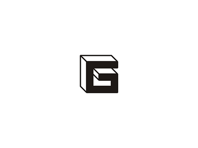 3d G letter g letter lettermark logo minimal minimalist monogram simple symbol
