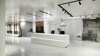 Reception Zone 01 (Trials Phase for clients) architecture design front desk interior interior design reception