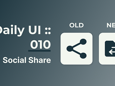 Daily UI :: 010 - Social Share dailyui dailyui0110 design icon icondesign share shareicon ui uidesign ux