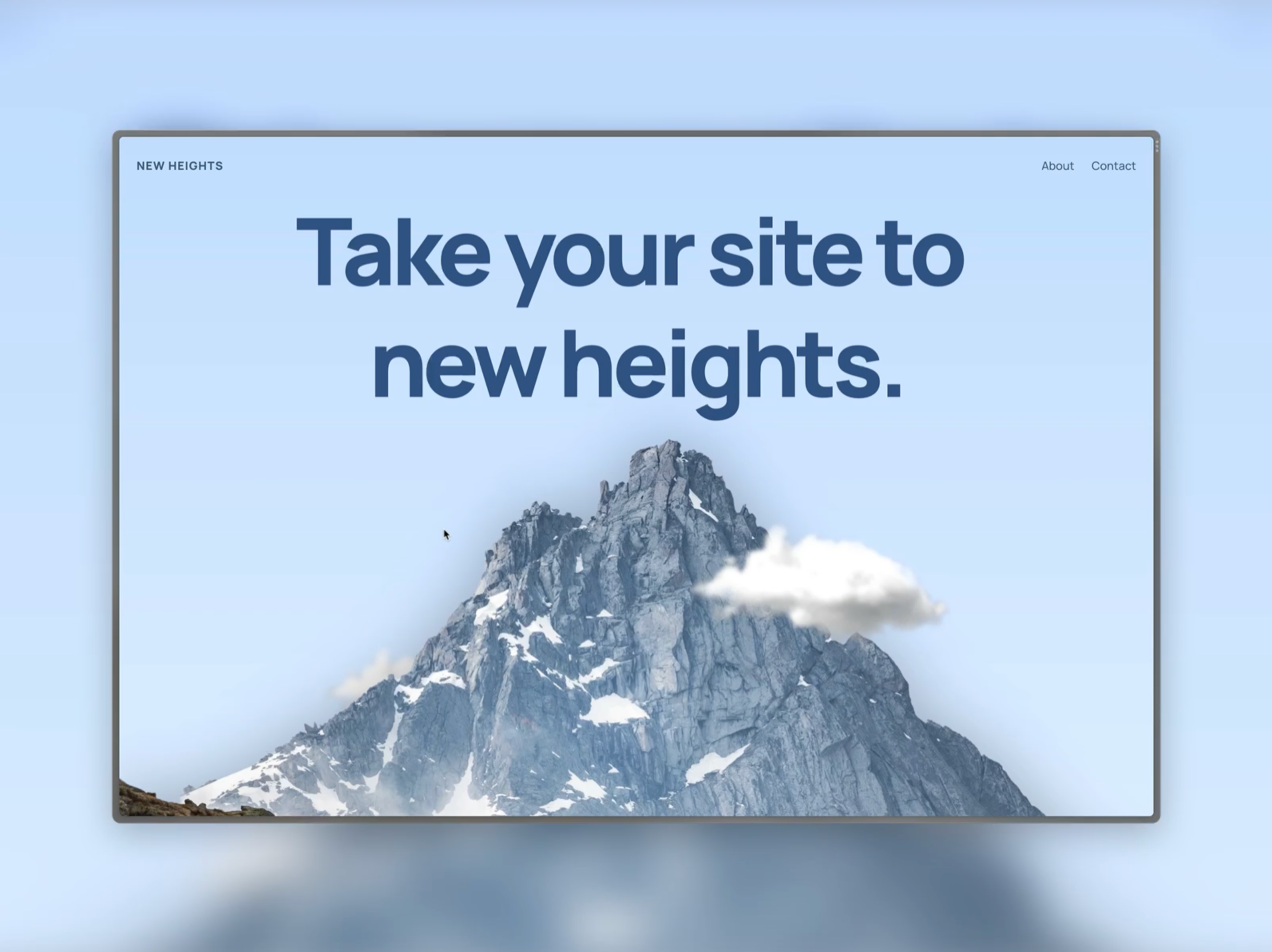 Parallax Mountain clouds design framer mountain no code parallax parallax scrolling scroll speed webflow website