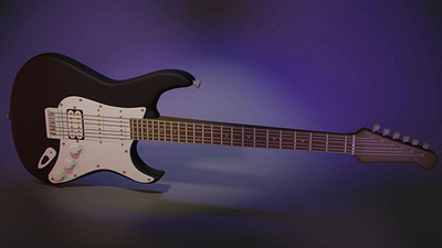 Bas-guitar 3d 3d disain blender graphic design illustration logo model