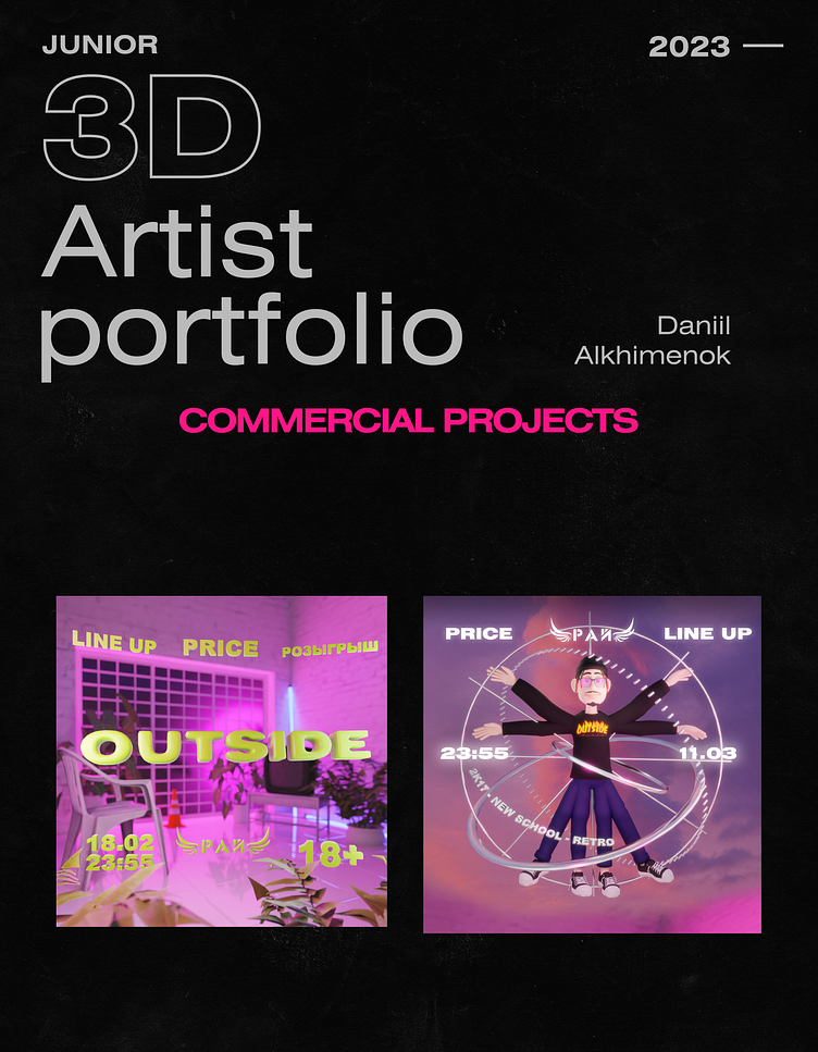 Junior 3D Artist portfolio by Danya on Dribbble