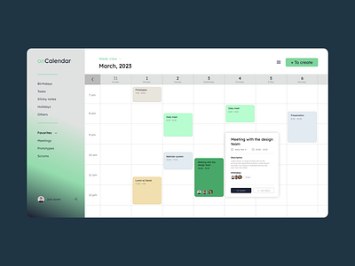 Calendar - Daily UI #038 app dailyui design ui ux