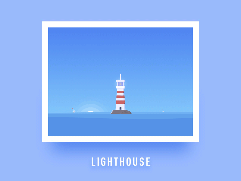 Lighthouse animation graphic design illustration