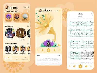 Classic tune app album app classic classic music classic tune classic tune app graphic design illustration music music app radio tune ui ui design ux vector