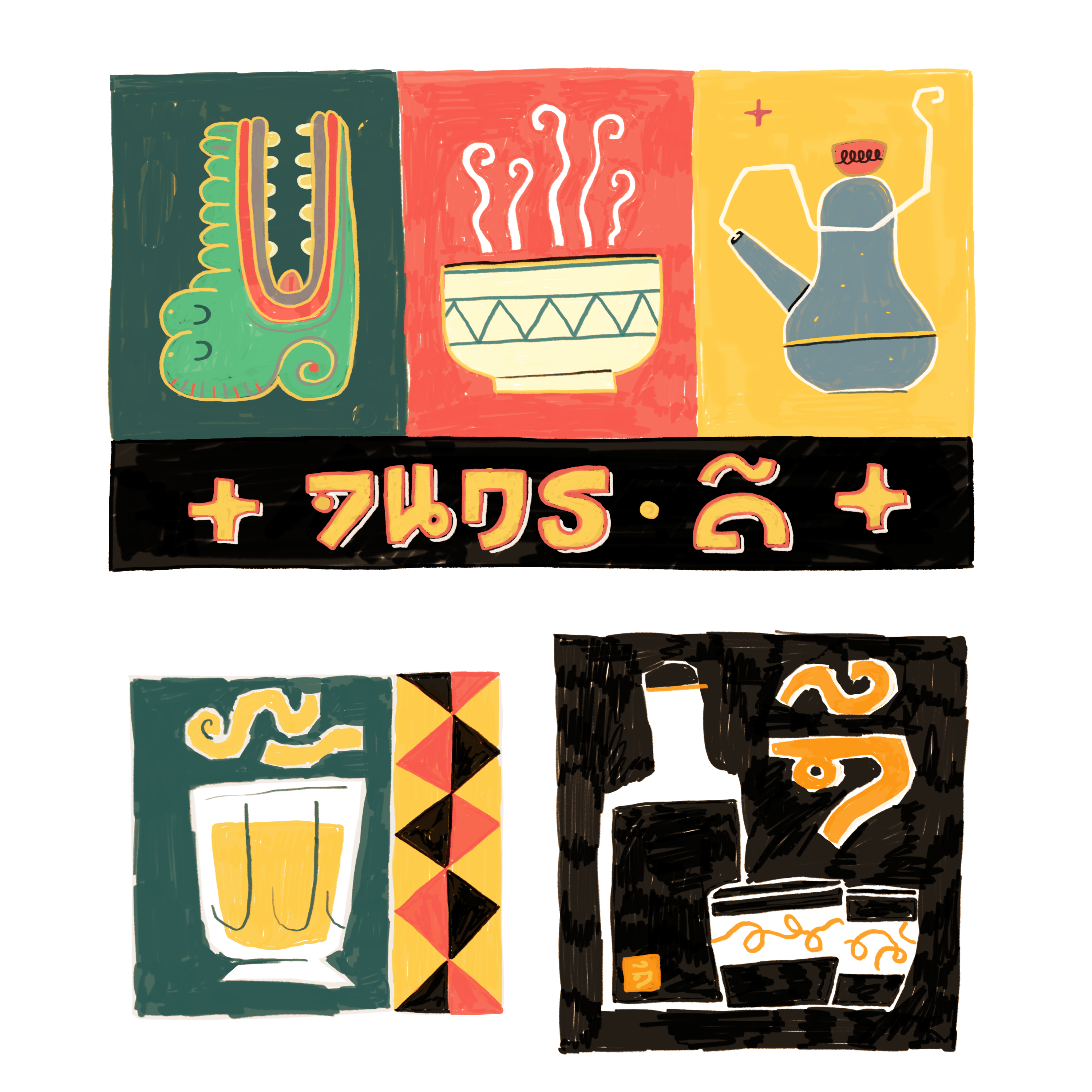 Asia 2 2d branding design illustration logo photoshop