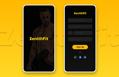 Daily UI Challenge 01 Sign Up Page Design app screen design app sign up fitness app sign up sign up page design sign up screen ui