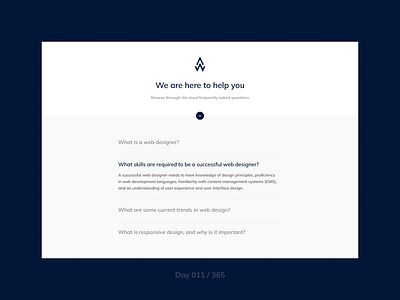 Day 011 — FAQ answer ask challenge daily ui design faq grid layout minimal page question section simple template text typography ui ukraine web website