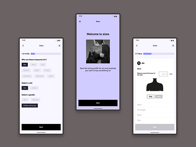 Size assistant tool app assistant challenge daily ui dailyui design e commerce fashion mobile product design size ui ui design ux ux design