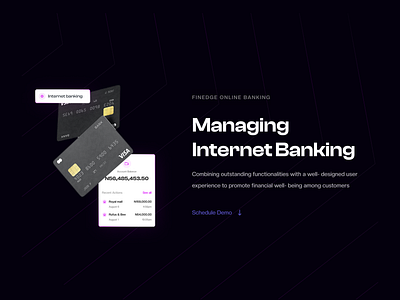 Online banking landing page section design internet banking ui design web design