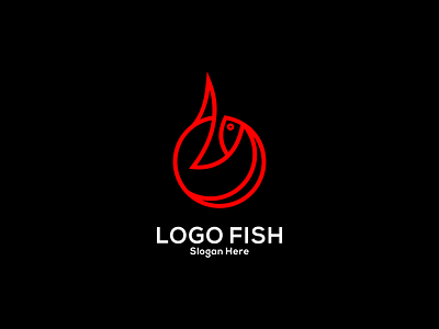 logo fish 3d animal animation app awesome brand branding design fish graphic design illustration line logo logo logos logotypo motion graphics skcet ui vector