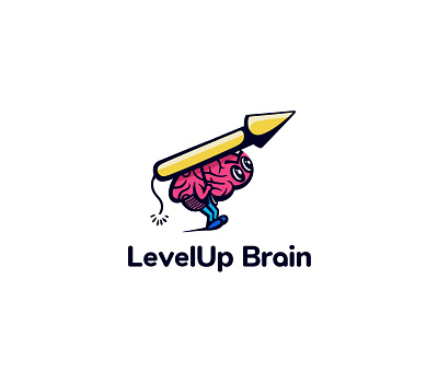 LevelUp Brain brain cartoon cartoon logo colorful fun fun design game logo gaming logo graphic design illustration levelup logo logoconcept logoidea logos playful rocket vectorart videogame videogame logo