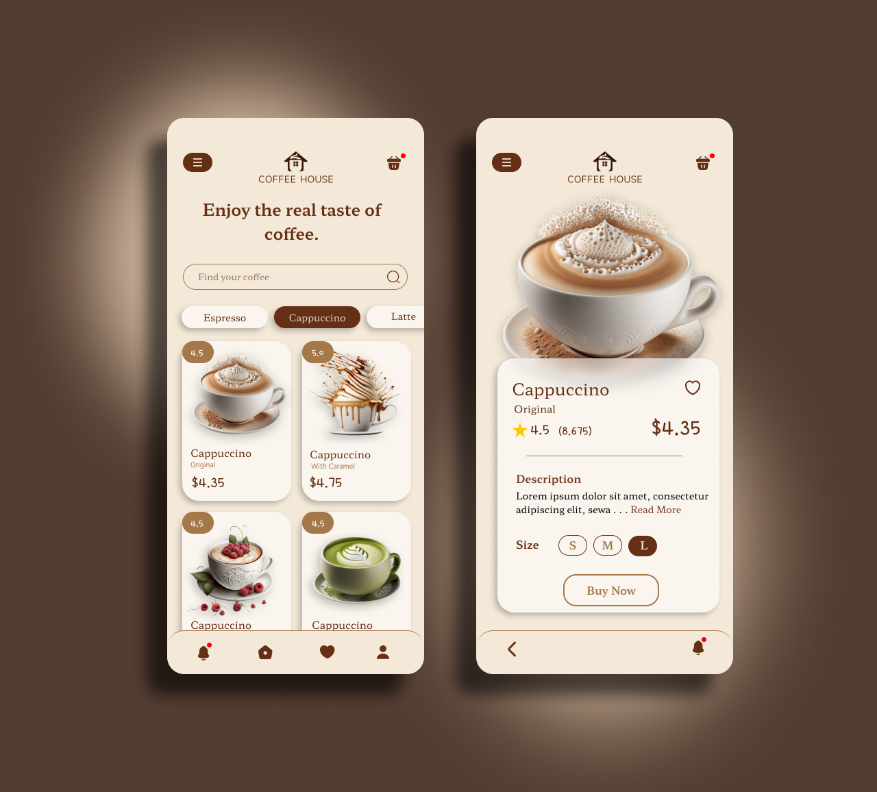 Coffee House | UI Mobile app by Hasty_fz on Dribbble