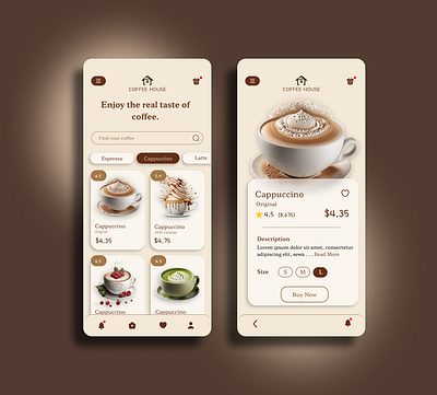 Coffee House | UI Mobile app coffee figma mobileapp ui ux