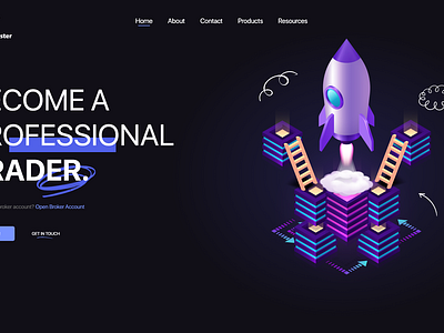 Landing Page for Trading Site design forex landing trading trading site ui ui ux web design