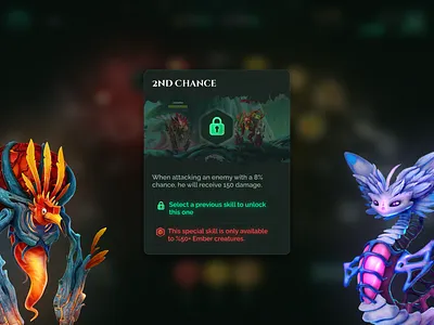 Game UI - Modal Window art blockchain character crypto fantasy gambling game game design gaming graphic design illustration lock modal ui nft overlay p2e pet popup