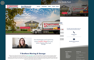 Moving Company Website Design by Rotate Digital app branding design