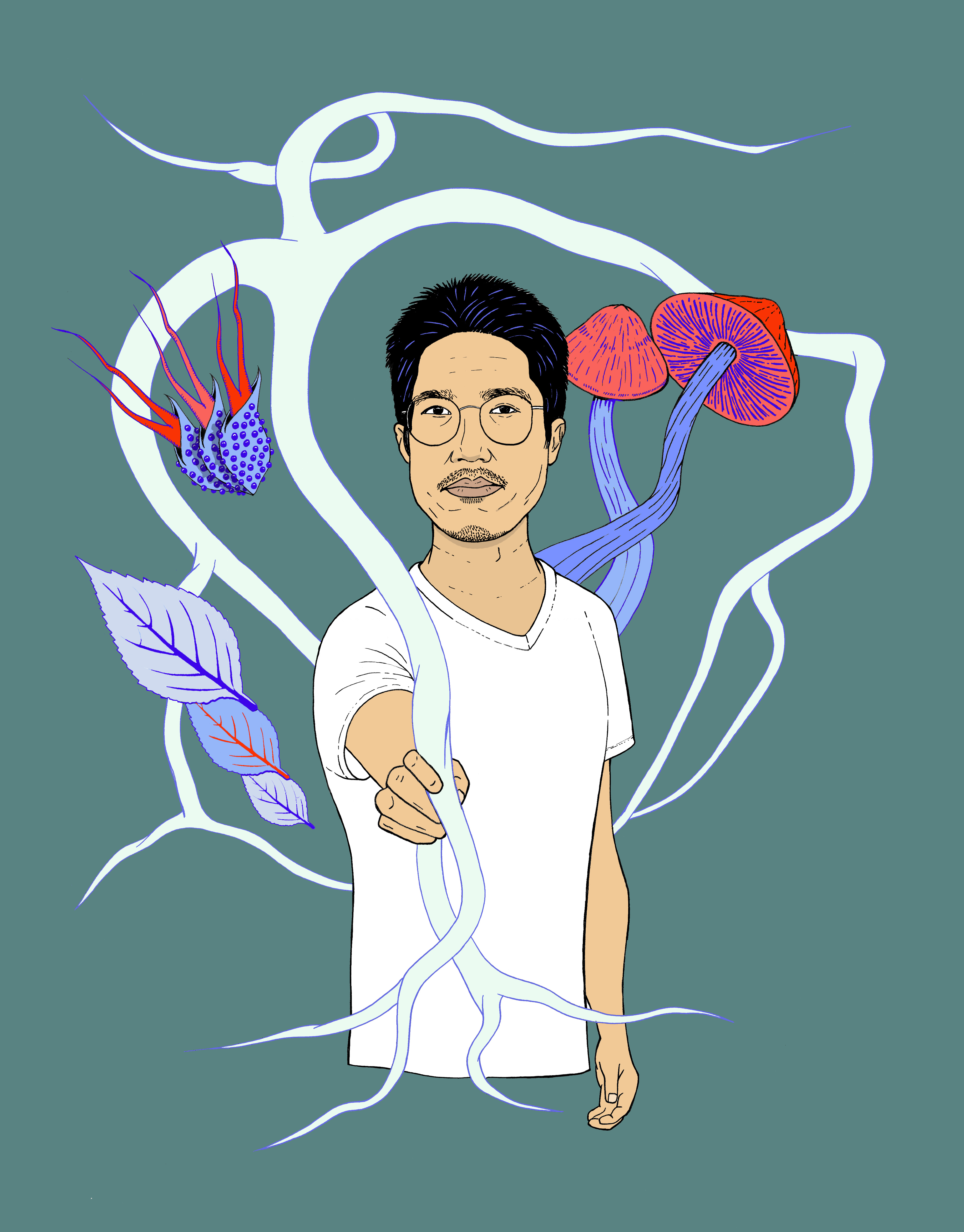 Trip – Tao Lin book review illustration interview illustration interview portrait line line work literature pen pencil portrait portrait illustration psilocybin psychedelics salvia tao lin trip trippy