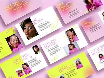 Modern Colorful Business Presentation CANVA Template brand brandi presentation canva presentation graphic design modern pink