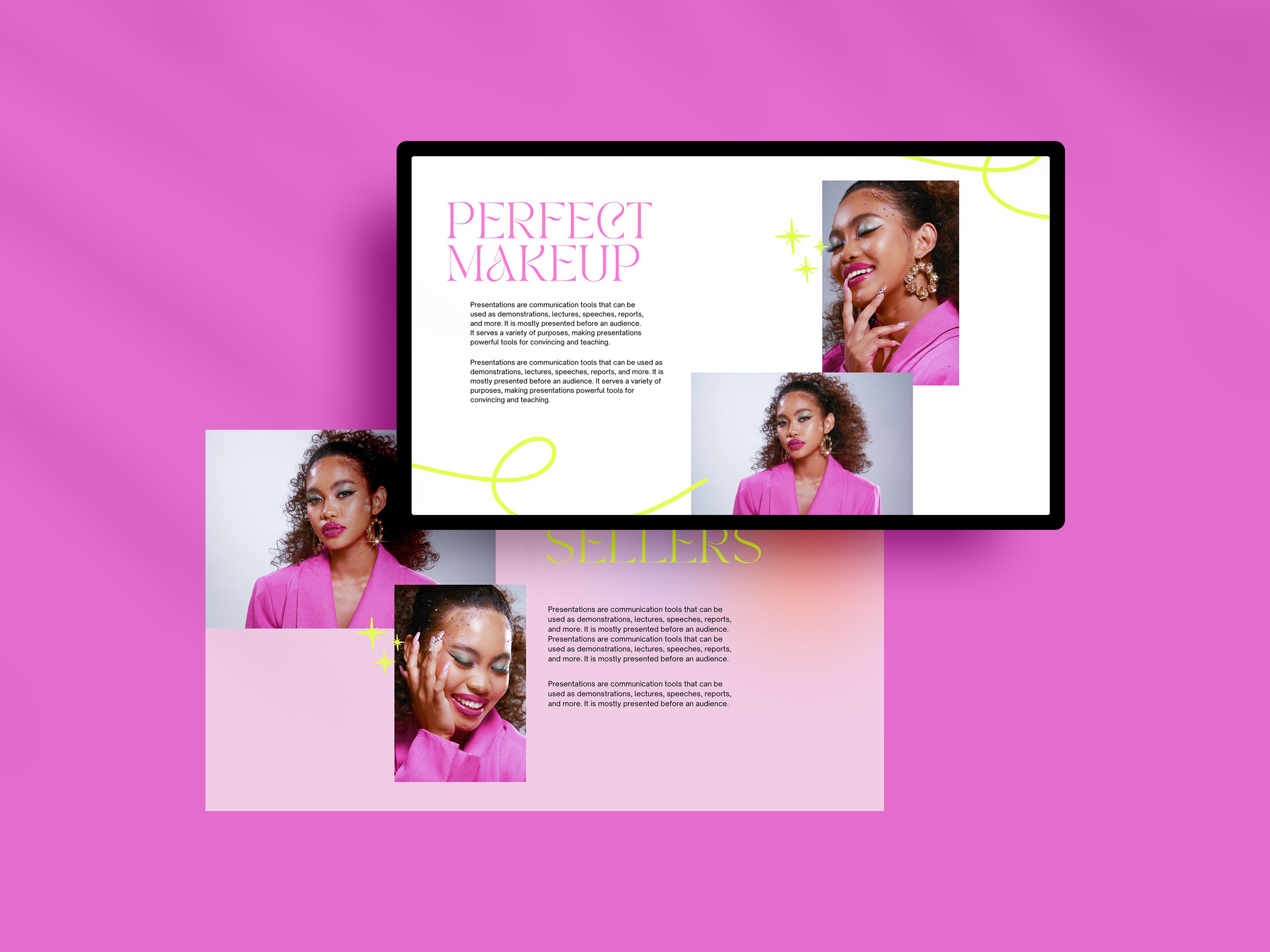 Modern Colorful Business Presentation CANVA Template brand canva canva template design free template graphic design makeup presentation