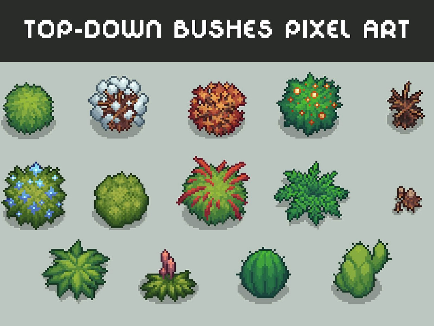 free-top-down-bushes-pixel-art-by-2d-game-assets-on-dribbble