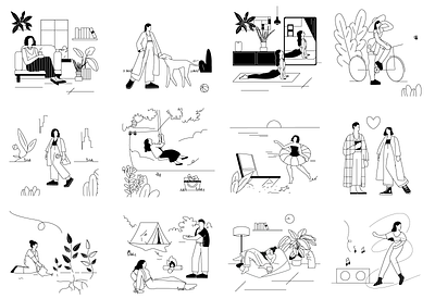 Obaaa illustrations activities graphic design illustration illustrator life vector yoga