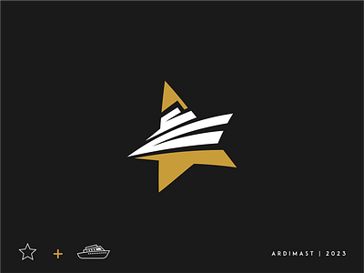 Star + Ship Logo (For Sale!) branding design icon logistic logo luxury ship simple star travel vector yatch