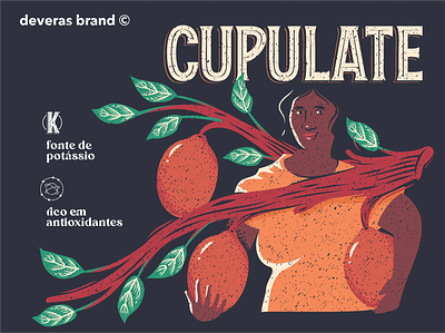 DEVERAS BRAND CUPULATE amazon cupuaçu cupulate design hot drink illustration tapajós