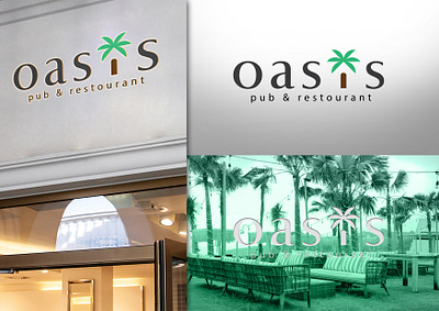 Oasis logo restourant baranding brand branding design digitalpainting graphic design graphicdesighner graphicdesign illustration logo logodesighner logos logotype tshirt ui vector