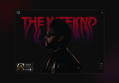The Weeknd website concept art design design concept famous people landing page music music website musician retro song the weeknd ui ux website design