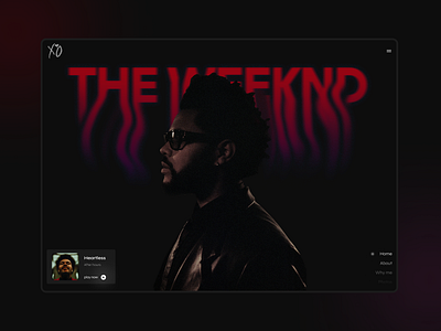 The Weeknd website concept art design design concept famous people landing page music music website musician retro song the weeknd ui ux website design