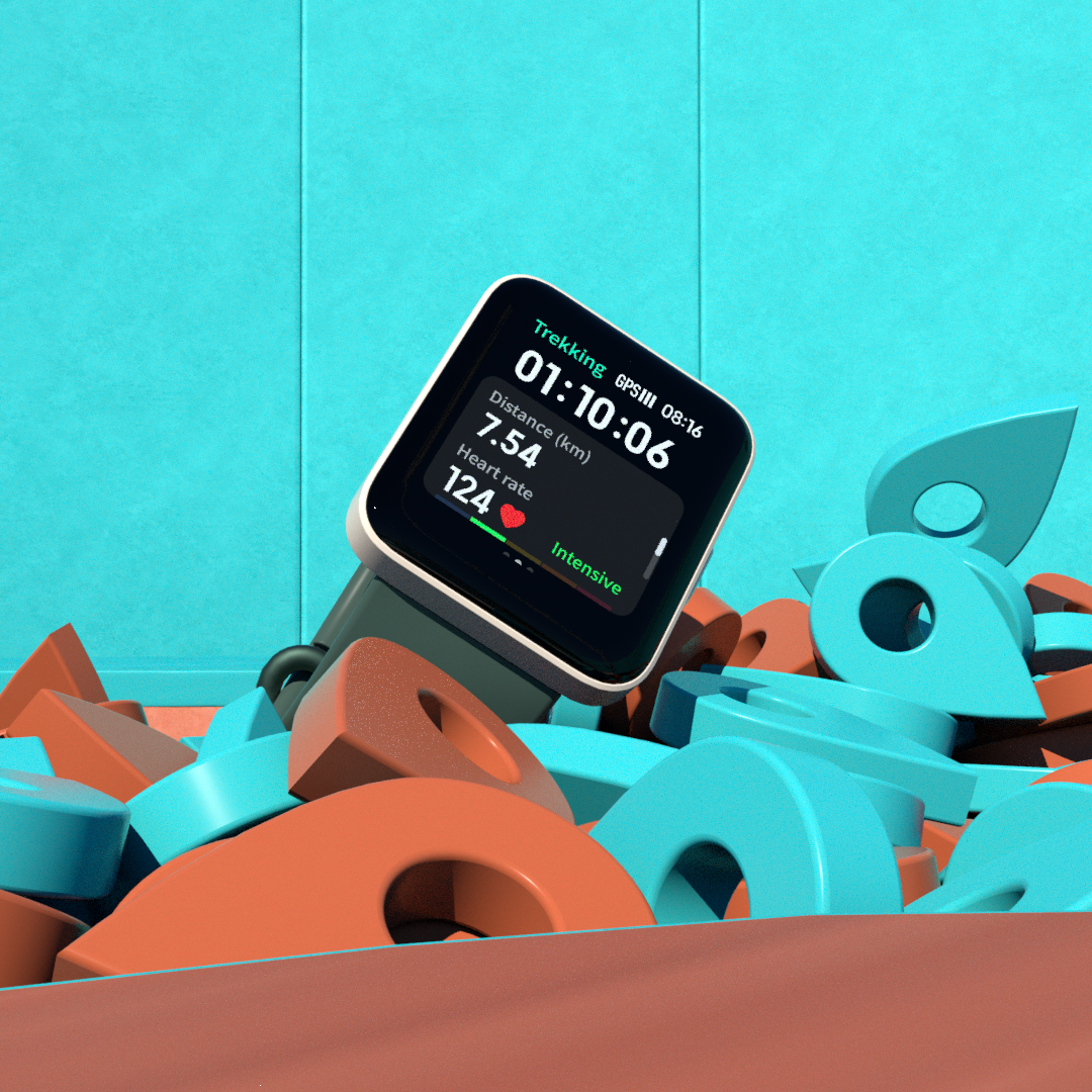 Redmi Watch 2 Lite - Product Advertisement 3d 3d animation 3d modeling advertising animation branding design product advertisement