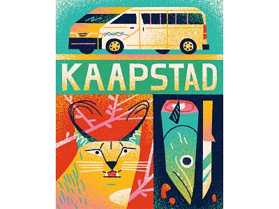 Kaapstad adobe brushes cape town caracal colourful culture detail illustration illustrator kaapstad knife minibus mural muti photoshop snoek south africa texture vector vibe