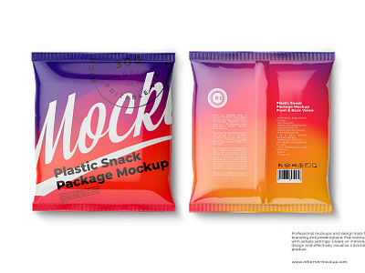 Plastic Snack Package Mockup branding coffee design food graphic design illustration logo mock up mockup mockups pack package packaging packaging mockup product psd smart object template ui vector