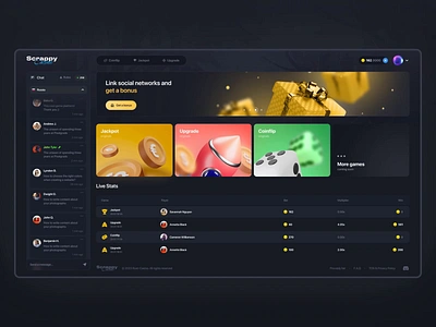 Scrappy - Online Rust Casino animation blockchain casino coinflip crypto gambling game game animation gaming guns jackpot motion online casino online chat roulette rust skins upgrade upgrader