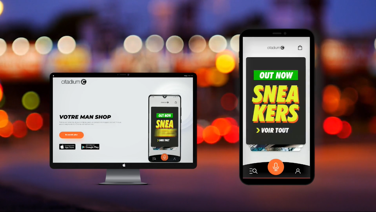 The eshop in voice command branding design flat graphic design illustration minimal motion design ui ux