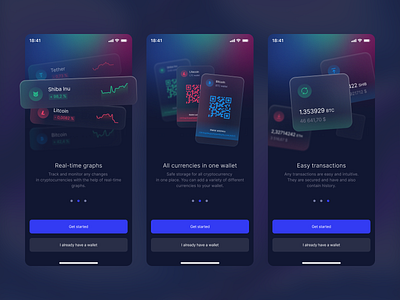 Stips - Crypto Wallet App blockchain branding crypto crypto wallet gaming illustration mobile ui neon nft onboarding product design qe code registration walk through wallet