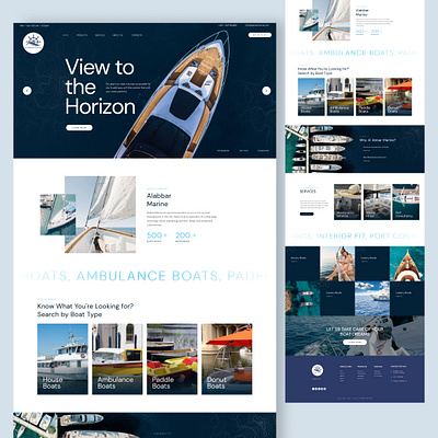 Boat Website Design branding design graphic design ui ux