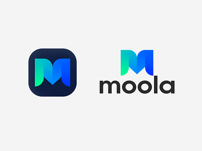 Moola - Bank app Logo Design abstract logo app logo bank app branding it logo logo startup logo