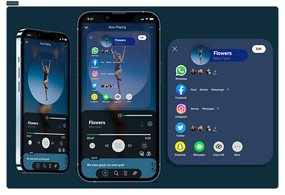 Daily UI Challenge #DailyUI Challenge 010 -Social Share dailychallenge dailyui design overlay share socialshare spotify ui