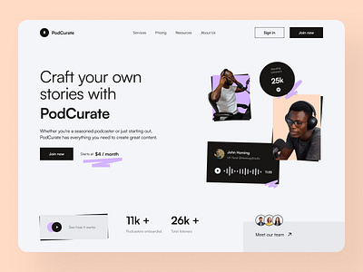 UI Concept Design - Podcast Curation App app design branding cool design illustration mobile app mobile ui podcast podcasting ui uidesign uiux