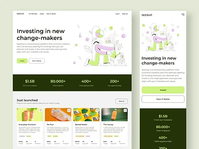 Exploration SEEDUP Responsive Website businesses crowdfunding graphic design homepage investing investment landing page landingpage mobile website navigation bar platform responsive responsivedesign startup ui ui design ui ux ux webdesign website