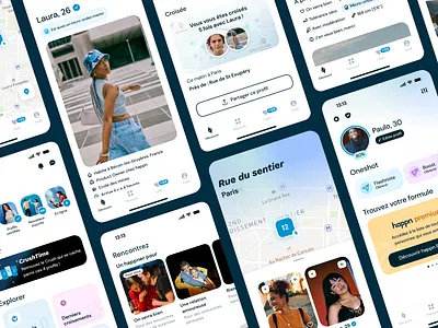 Happn x The Design Crew - App Redesign app design product design ui ux
